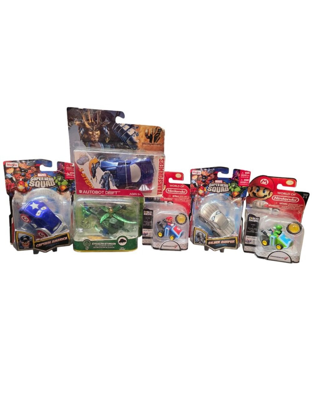 Lot of 6 New In package Toys Marvel Mario Transformers Skylanders